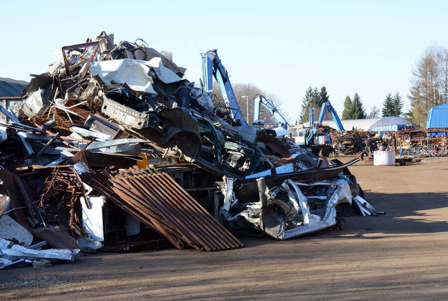 pile of scrap at scrap yard