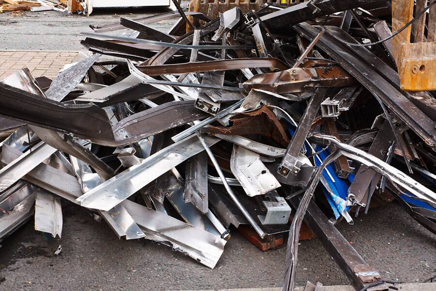 scrap metal in pile