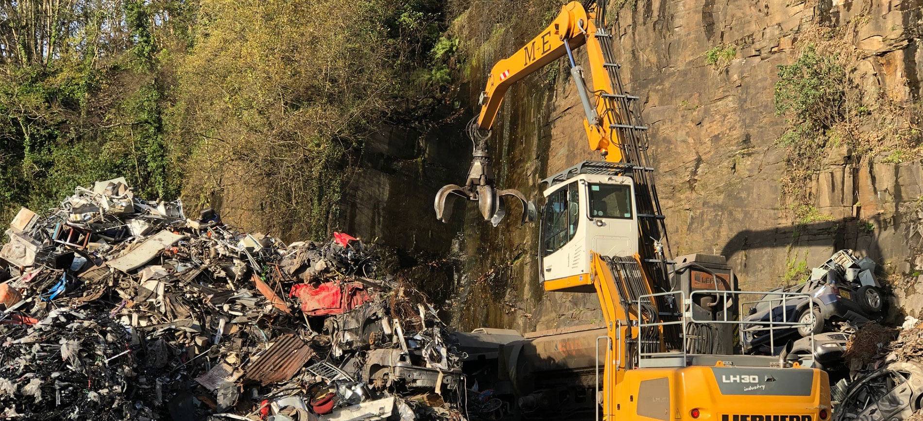 Scrap Metal being stacked